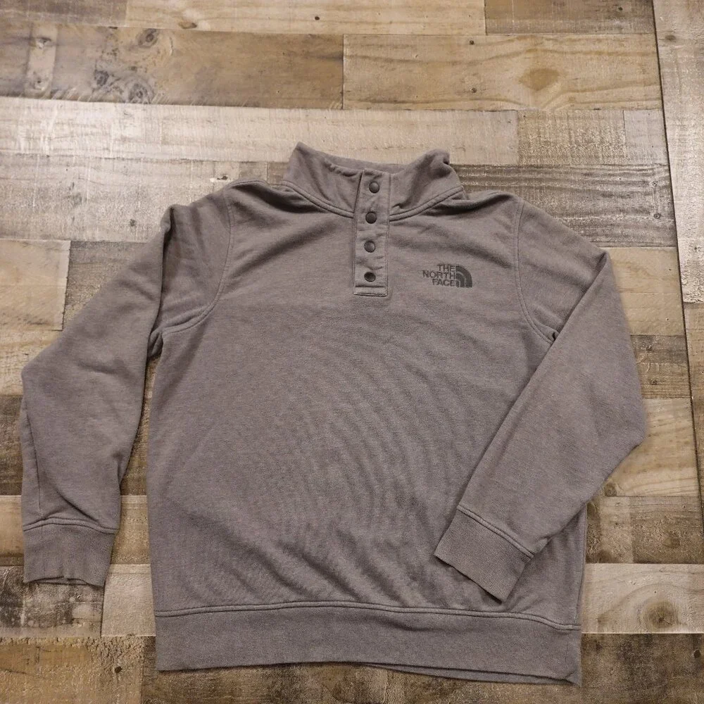 The North Face quarter snap mock neck sweater men's extra large gray